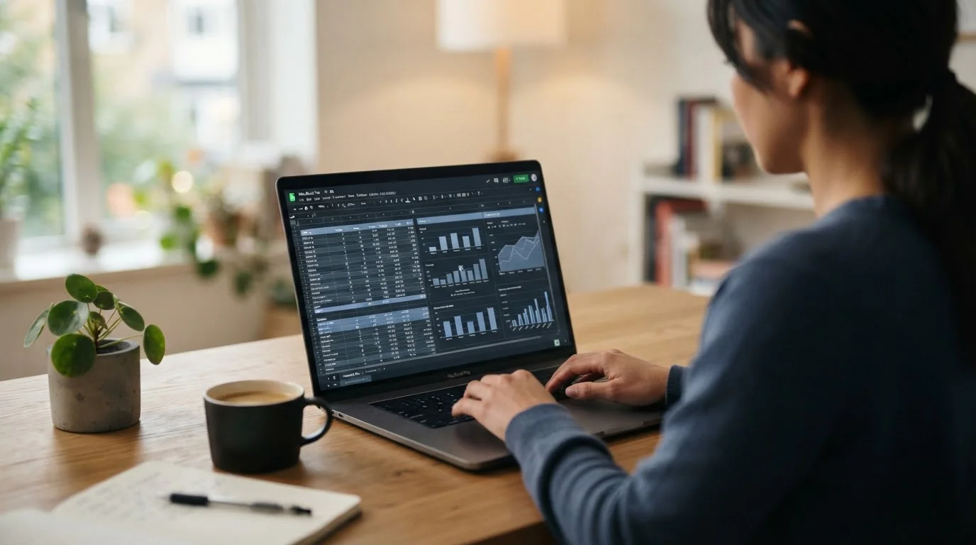 Laptop mit Vergleichstabelle verschiedener Sportwetten-Anbieter und deren Konditionen