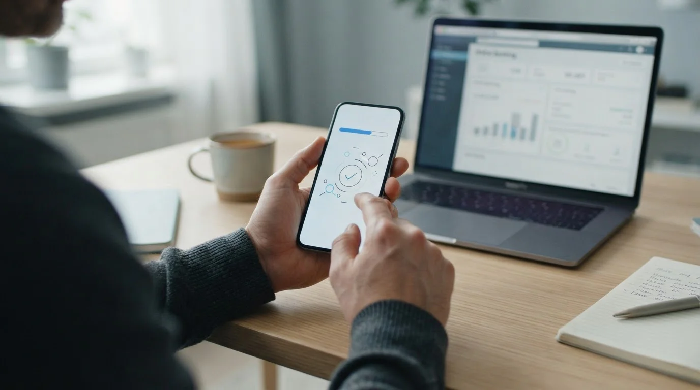 Trustly-Zahlungsvorgang zwischen Bank und Wettkonto mit zeitlichem Ablauf