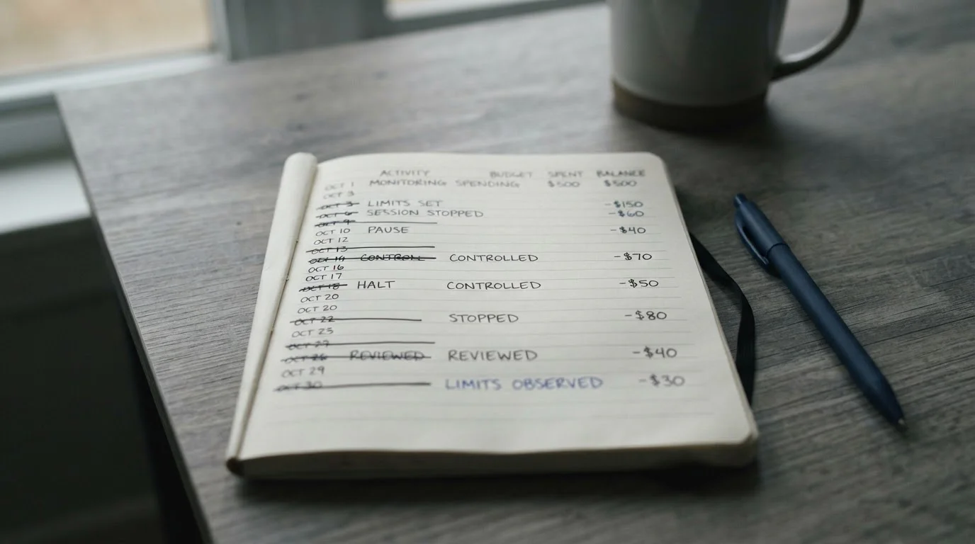 Budgetplanung mit Notizen zu mehreren Turnierphasen